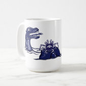 Wasserdrache und Monsterkrabbe Kaffeetasse (Vorderseite Links)