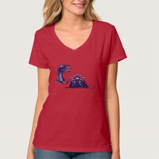 Wasserdrache und Monsterkrabbe T-Shirt (Vorderseite)
