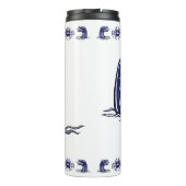 Wasserdrache und Monsterkrabbe Thermosbecher (Rückseite)