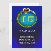 Wasserdrache zum Geburtstag Einladung (Vorne/Hinten)