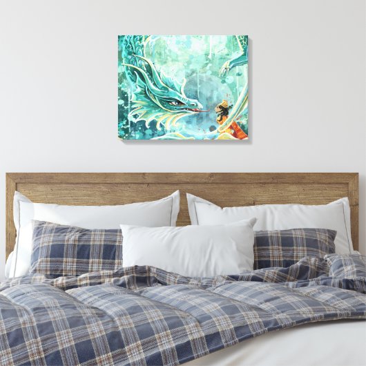 Wasserdrachenkunst Leinwanddruck (Insitu (Schlafzimmer))