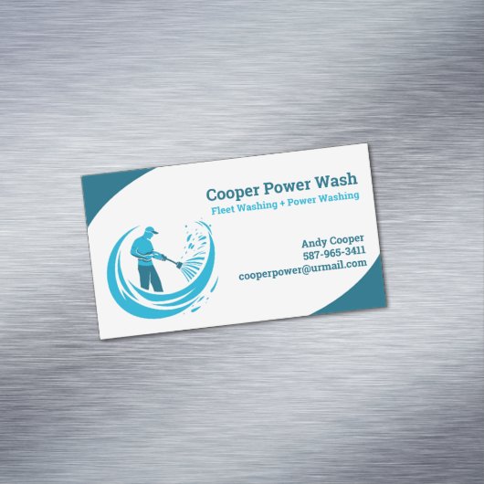 Wasserdruckabfall Magnetische Visitenkarte (Beispiel)