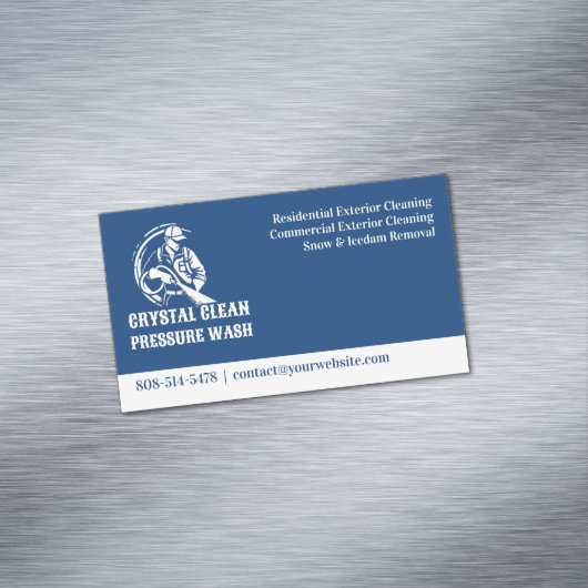 Wasserdruckabfall Magnetische Visitenkarte (Beispiel)