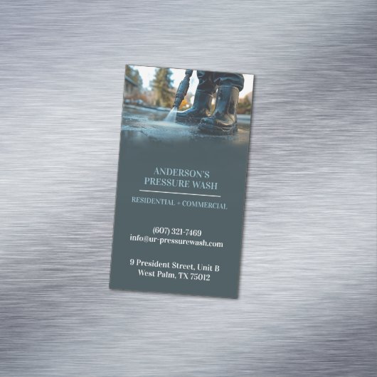 Wasserdruckabfall Magnetische Visitenkarte (Beispiel)