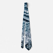 Wassereinbruch mit Tropfen in Aqua Blue Krawatte (Rückseite)