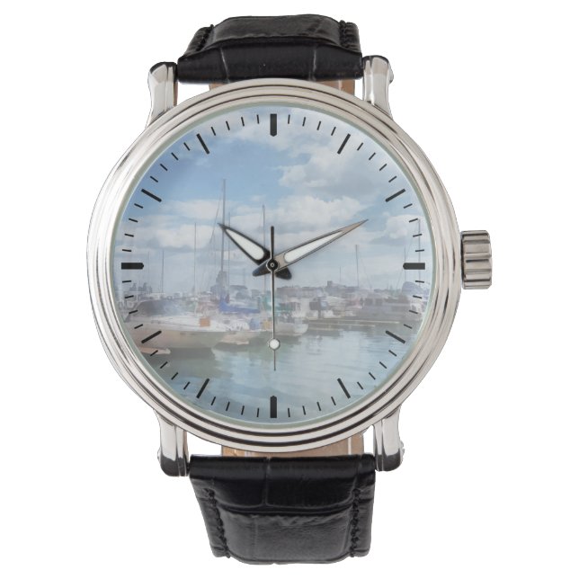 Wassereinzugsgebiet Fells Point Armbanduhr (Vorderseite)