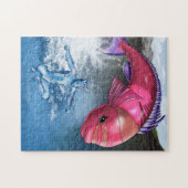Wasserelement und rosa Fische Puzzle (Horizontal)