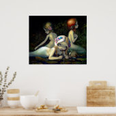 Wasserelementare ART PRINT Meerjungfrauendolphe Poster (Küche)