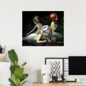 Wasserelementare ART PRINT Meerjungfrauendolphe Poster (Heimbüro)