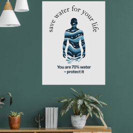 Wassererhaltung Ökologisches Bewusstseinsdesign Poster