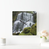 Wasserfall 10,75" quadratische wanduhr (Zuhause)