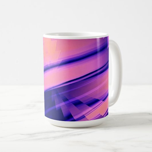 WASSERFALL ABSTRAKT KAFFEETASSE (VorderseiteRechts)