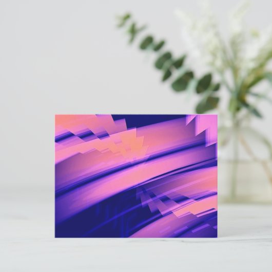 WASSERFALL ABSTRAKT POSTKARTE (Stehend Vorderseite)