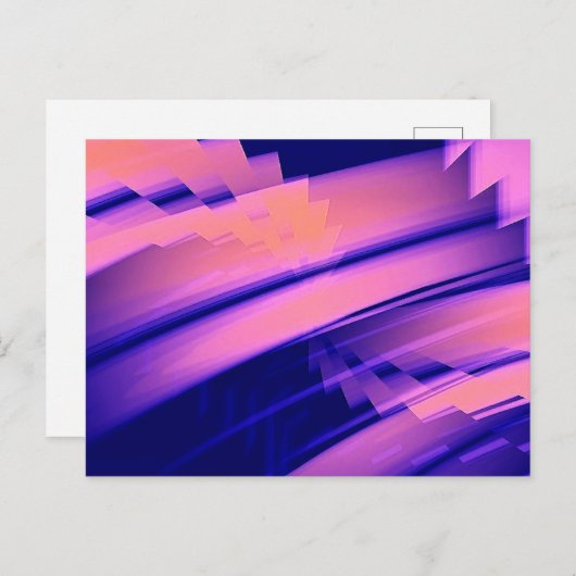 WASSERFALL ABSTRAKT POSTKARTE (Vorne/Hinten)