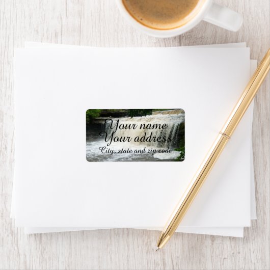 Wasserfall Adressaufkleber (Insitu)