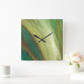 Wasserfall Akryllische Wandleuchte Quadratische Wanduhr (Zuhause)