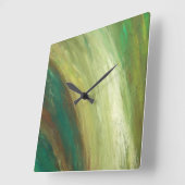 Wasserfall Akryllische Wandleuchte Quadratische Wanduhr (Winkel)