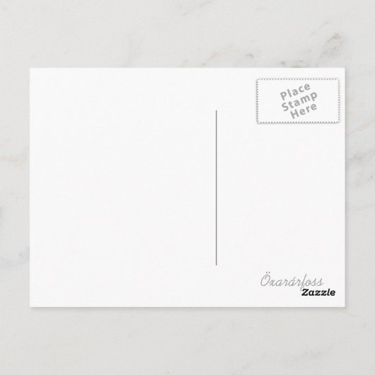 Wasserfall am Þingvellir Postkarte (Rückseite)