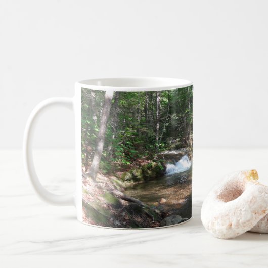 Wasserfall am Fluss Pemigewasset I Kaffeetasse (Mit Donut)