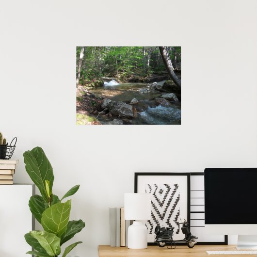 Wasserfall am Fluss Pemigewasset I Poster (Heimbüro)