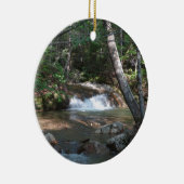 Wasserfall am Fluss Pemigewasset II Keramik Ornament (Rechts)
