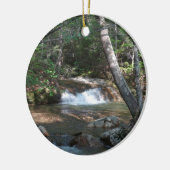 Wasserfall am Fluss Pemigewasset II Keramik Ornament (Links)