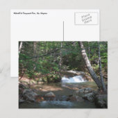 Wasserfall am Fluss Pemigewasset II Postkarte (Vorne/Hinten)