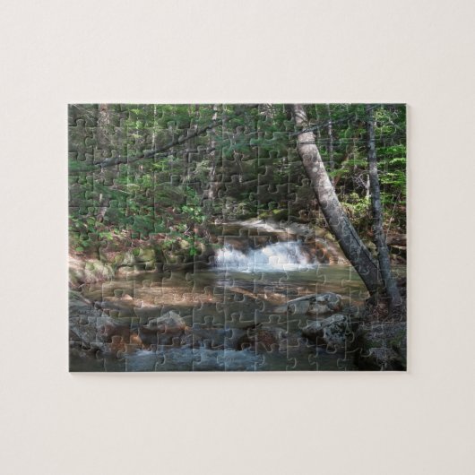 Wasserfall am Fluss Pemigewasset II Puzzle (Horizontal)