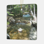 Wasserfall am Fluss Pemigewasset III Keramikornament (Links)