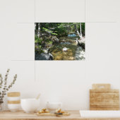 Wasserfall am Fluss Pemigewasset III Poster (Küche)
