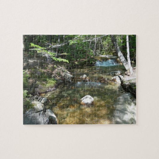 Wasserfall am Fluss Pemigewasset III Puzzle (Horizontal)