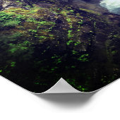 Wasserfall am Fuß des MT. Rainier Poster (Ecke)