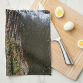 Wasserfall am Laurel Hill Staat Park II Geschirrtuch (Viertel Falte)