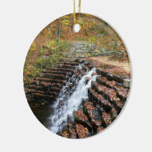 Wasserfall am Laurel Hill Staat Park II Keramik Ornament (Links)