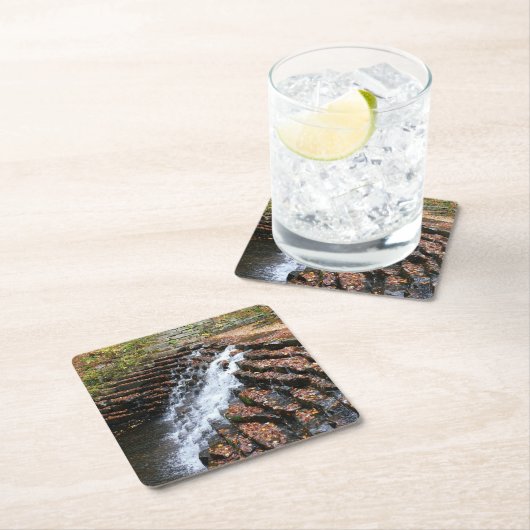 Wasserfall am Laurel Hill Staat Park II Rechteckiger Pappuntersetzer (Vor Ort)