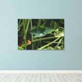 Wasserfall am Leaf Botanische Mauer Kunst, Natur F Leinwanddruck (Insitu (Holzboden))