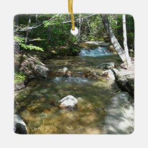 Wasserfall am Pemigewasset River III Keramikornament