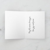 Wasserfall am Schneetag Feiertagskarte (Innenseite)