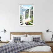 Wasserfall-Ansicht Trompe L'oeil Fake-Fenster Leinwanddruck (Insitu (Schlafzimmer))