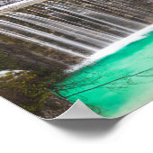 Wasserfall atemberaubender türkisfarbener Wasserse Poster (Ecke)