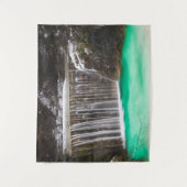 Wasserfall atemberaubender türkisfarbener Wasserse Wandteppich (Vorderseite)