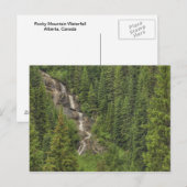 Wasserfall auf den Felsen Postkarte (Vorne/Hinten)