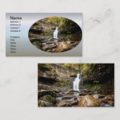 Wasserfall auf den Felsen Visitenkarte (Vorne/Hinten)