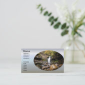 Wasserfall auf den Felsen Visitenkarte (Stehend Vorderseite)