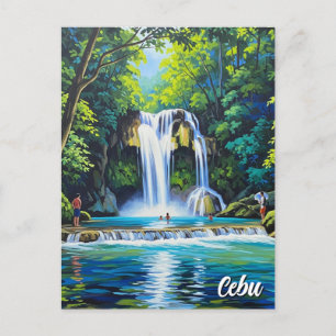 Wasserfall auf den Philippinen Vintag Postkarte