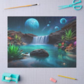 Wasserfall auf einem fernen Planeten Seidenpapier (Basteln)