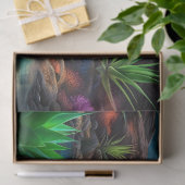 Wasserfall auf einem fernen Planeten Seidenpapier (Geschenk)