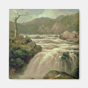 Wasserfall auf Fluss Neath, Südwales Magnet