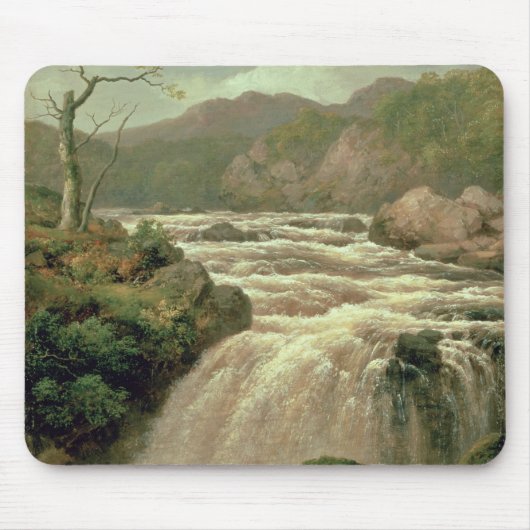 Wasserfall auf Fluss Neath, Südwales Mousepad (Vorne)
