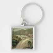 Wasserfall auf Fluss Neath, Südwales Schlüsselanhänger (Vorne)